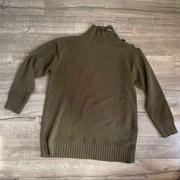 Revolve ANTHROPOLOGIE Margarita tunic Sweater in Green Khaki - Picture 6 of 15